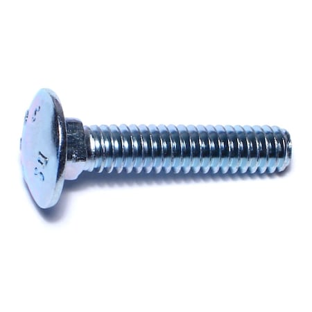 Midwest Fastener 1/4"-20 x 1-1/4" Zinc Plated Grade 2 / A307 Steel Coarse Thread Carriage Bolts 100PK 54420